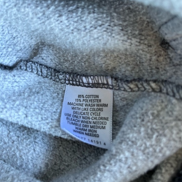 Gray/ White Full Zip Hoodie Sweatshirt Jacket - Picture 4 of 5